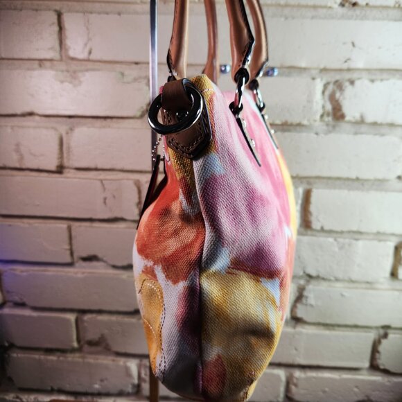 Euc Rare Coach Ashley Floral Multi-Colored Shoulder Bag/Satchel Purse - Picture 4 of 14